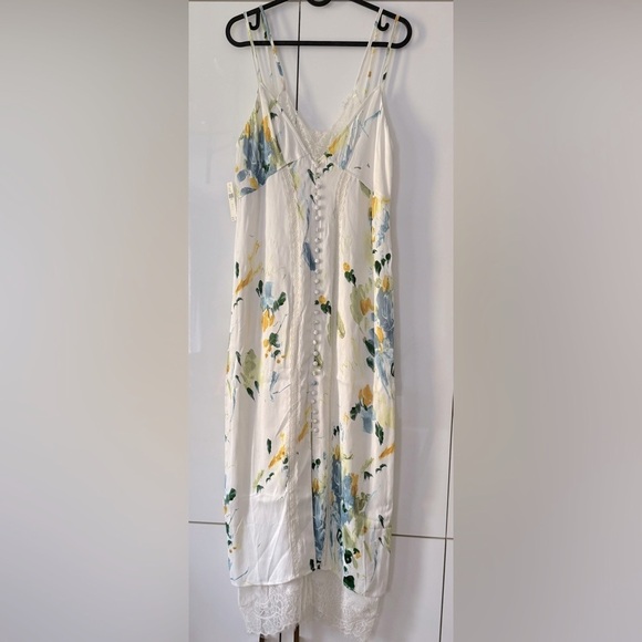 ❤️HP❤️ NWT Size 14 - By Anthropologie Lace Button-Front Slip Dress - Picture 13 of 16
